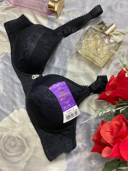 Elegant Floral Lace Bra - Thin Padded & Wire-Free