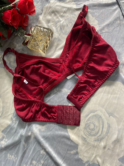 Daily Basic Chikan Embroidery Floral Bra - Soft Cotton & Non-Padded