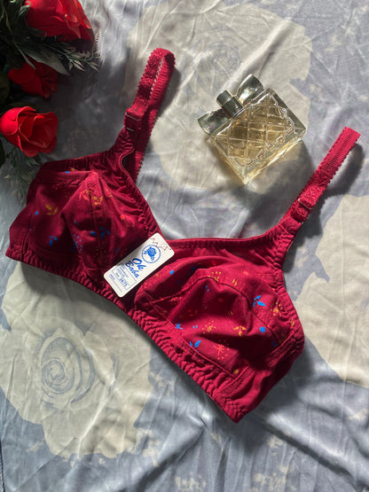 Daily Essentials Floral Bra - Soft Fabric & Non-Padded