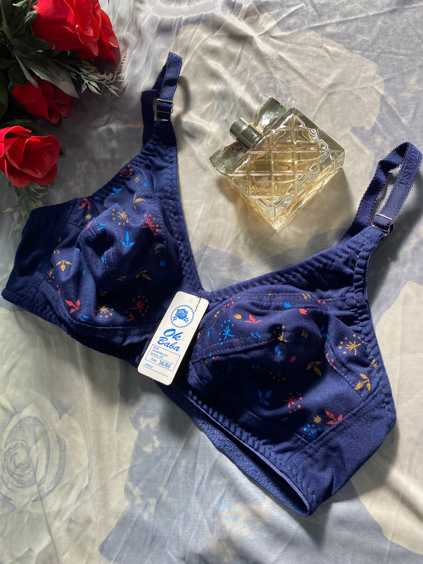 Daily Essentials Floral Bra - Soft Fabric & Non-Padded