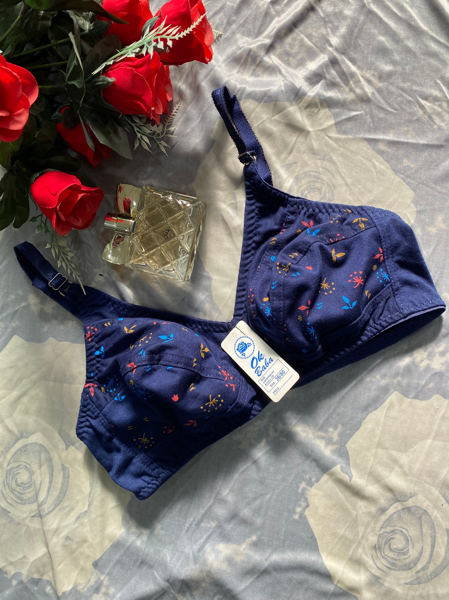 Daily Essentials Floral Bra - Soft Fabric & Non-Padded